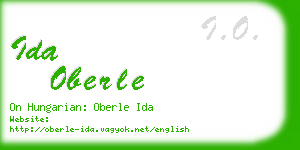 ida oberle business card